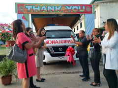Japan embassy replaces S. Leyte town’s decrepit ambulance